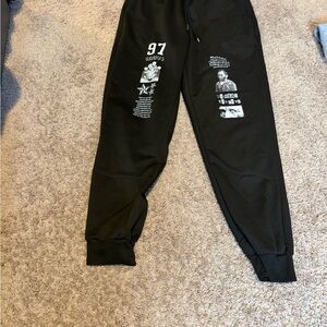 SHEIN Black Graphic Sweatpants